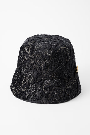 Ice flower embroidery hat (Black)