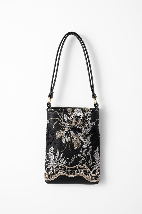 MURRAL Snow flower lace mini bag (Black)