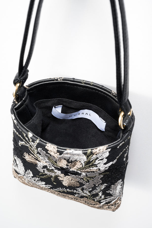 MURRAL Snow flower lace mini bag (Black)