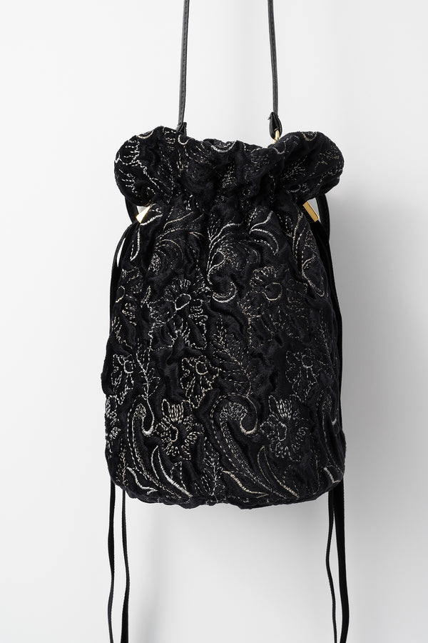 MURRAL Ice flower embroidery bag (Black)