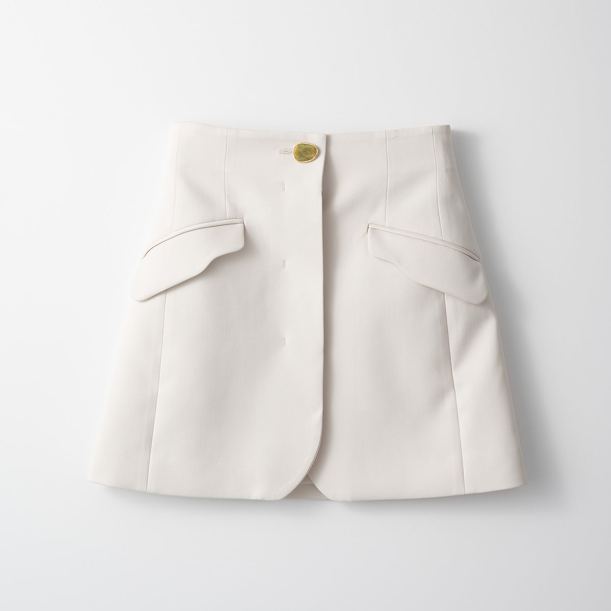 Monochrome wrapped skirt (White)