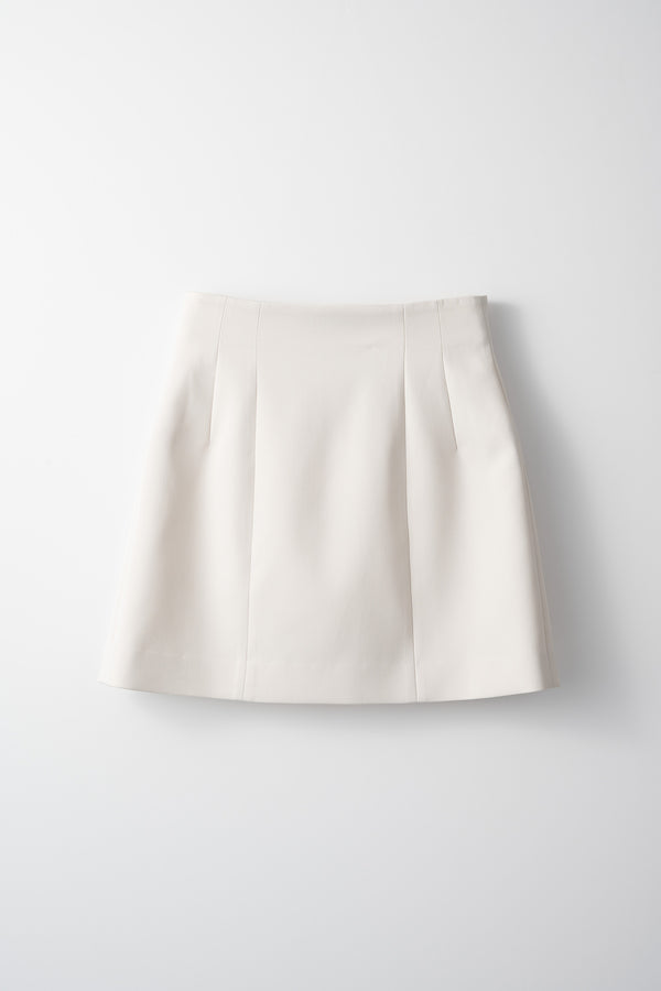 MURRAL Monochrome wrapped skirt (White)