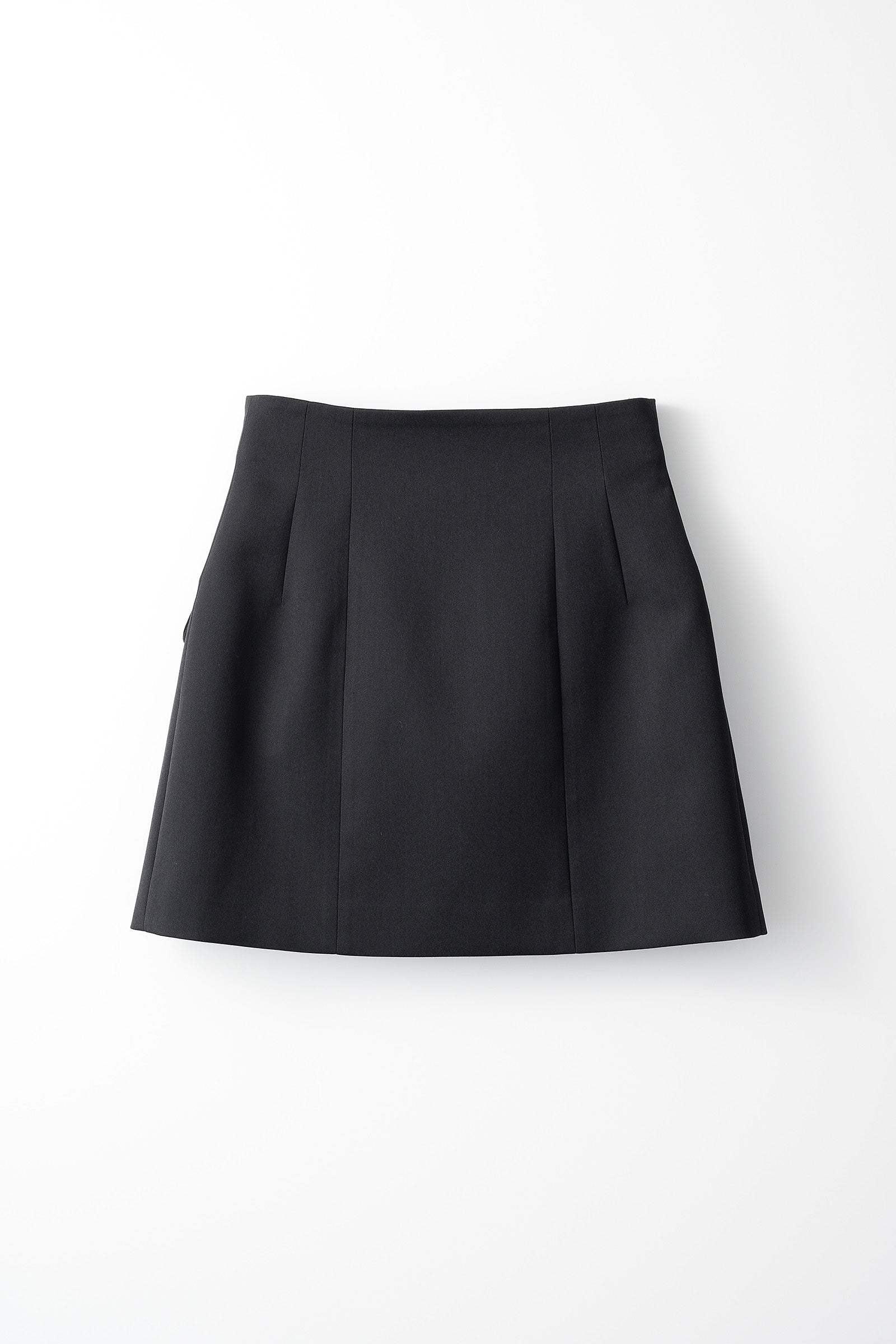 Monochrome wrapped skirt (Black)