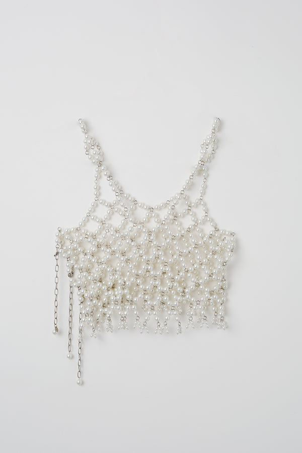 MURRAL Snow cover pearl bustier (White)