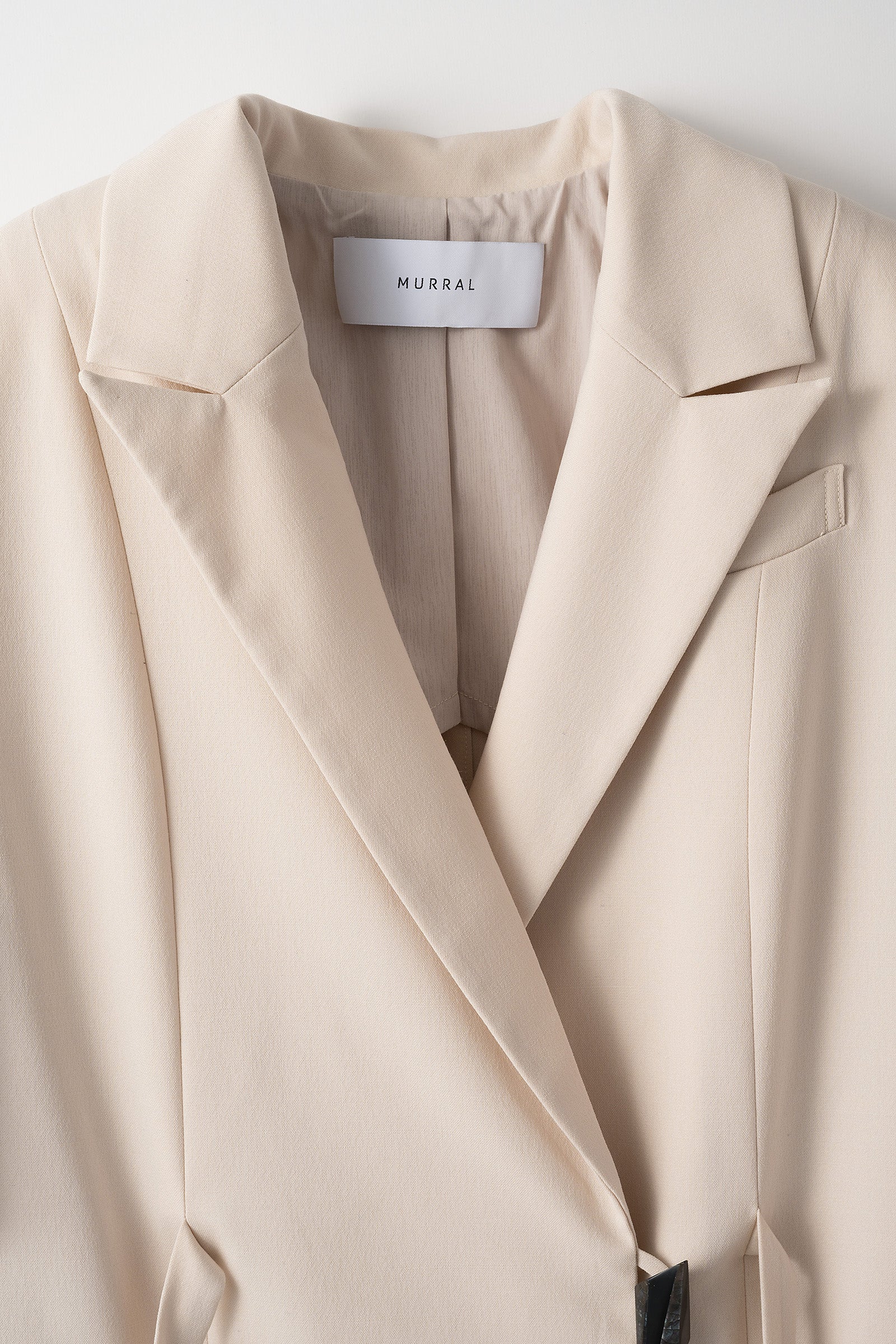 slit design sleeve jacket【brown】