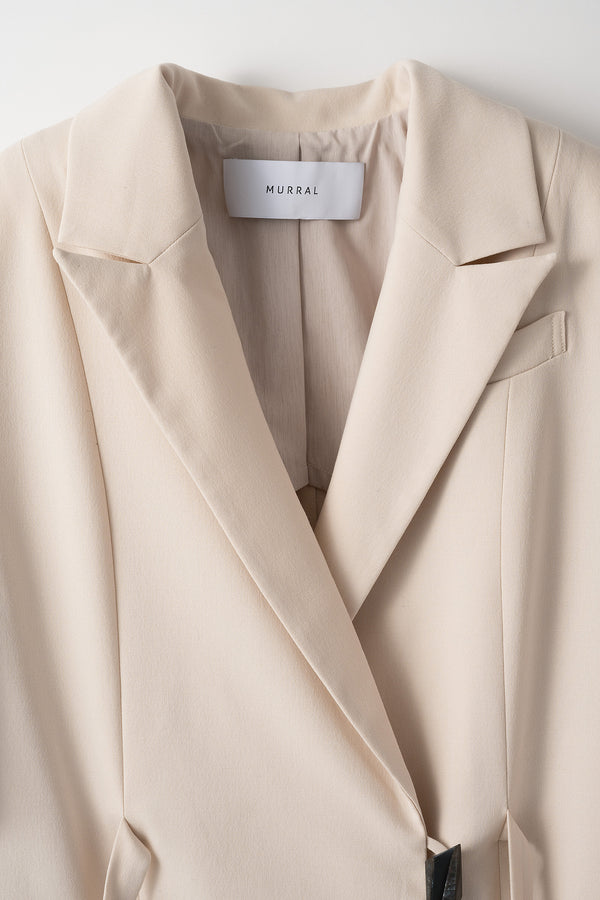 MURRAL Slit short sleeve jacket (Ivory)