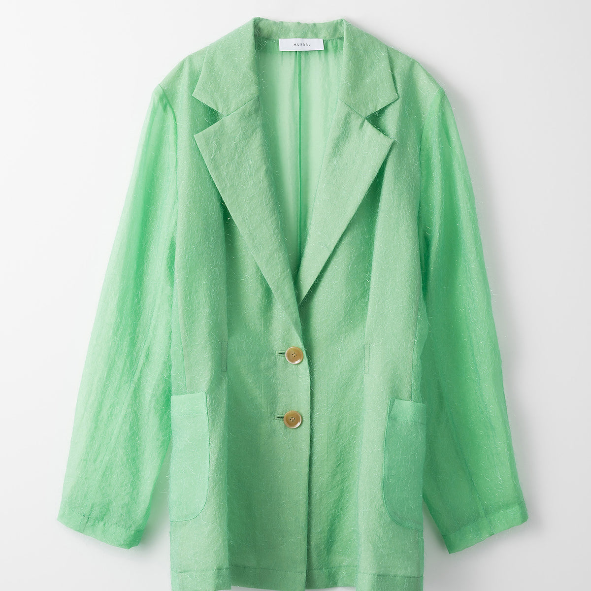 Fluffy jacquard jacket (Light green)