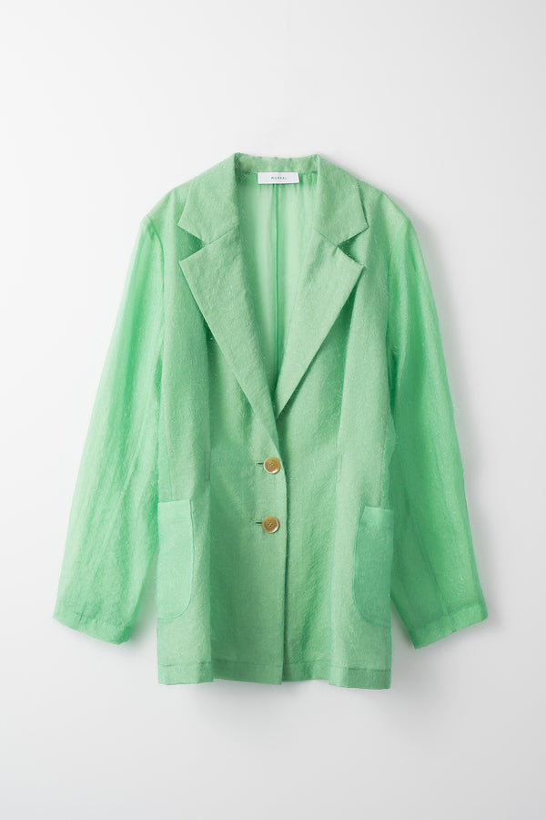 MURRAL Fluffy jacquard jacket (Light green)