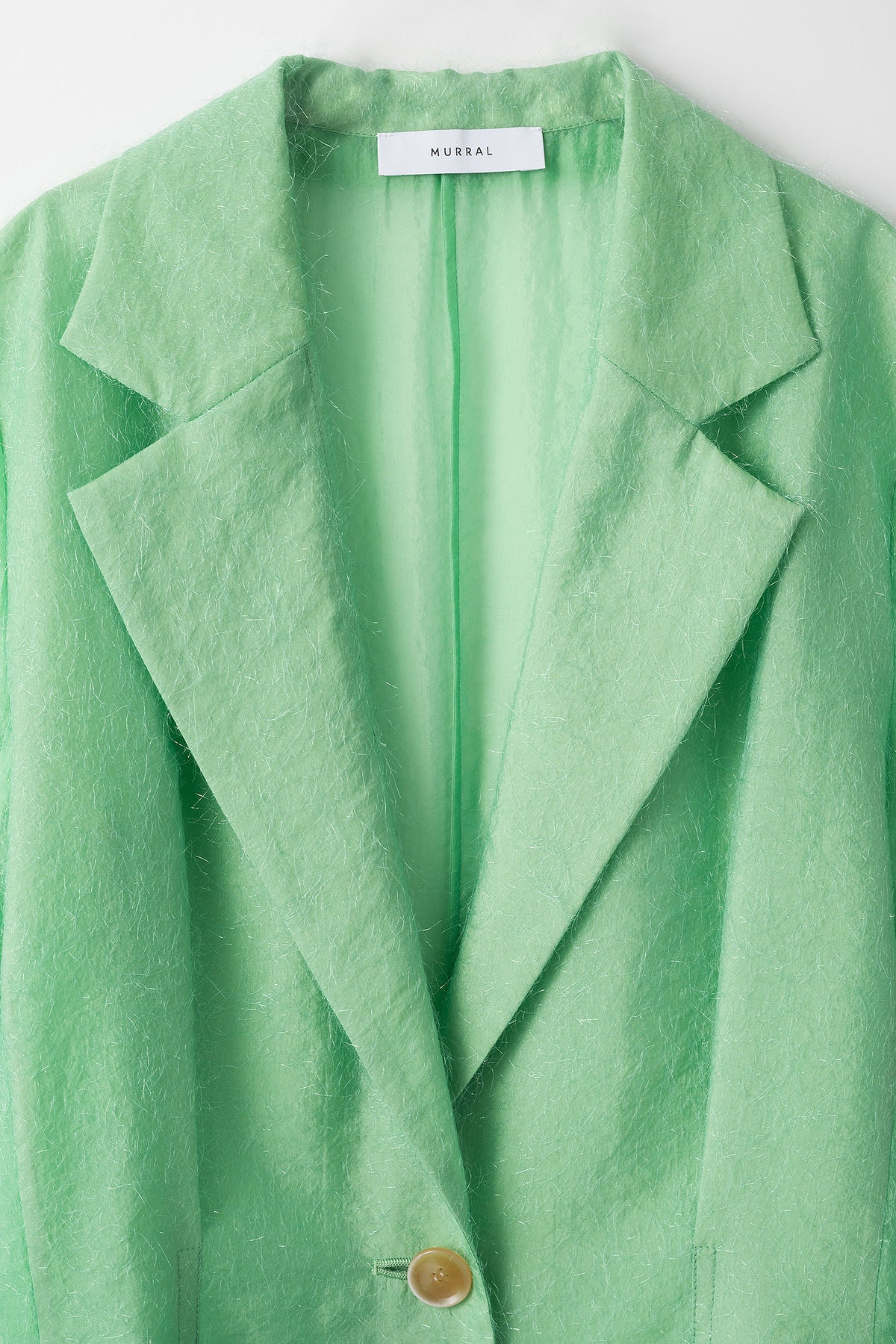 Fluffy jacquard jacket (Light green)