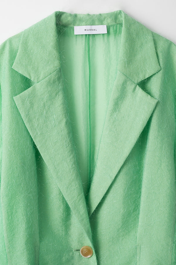 MURRAL Fluffy jacquard jacket (Light green)