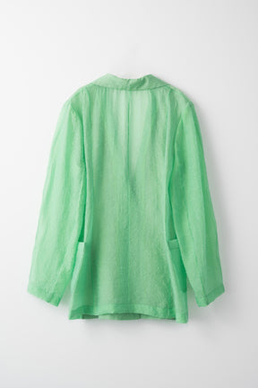 Fluffy jacquard jacket (Light green)