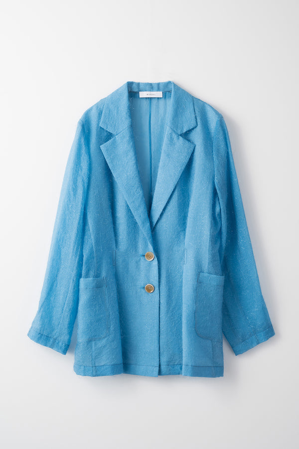 MURRAL Fluffy jacquard jacket (Light blue)