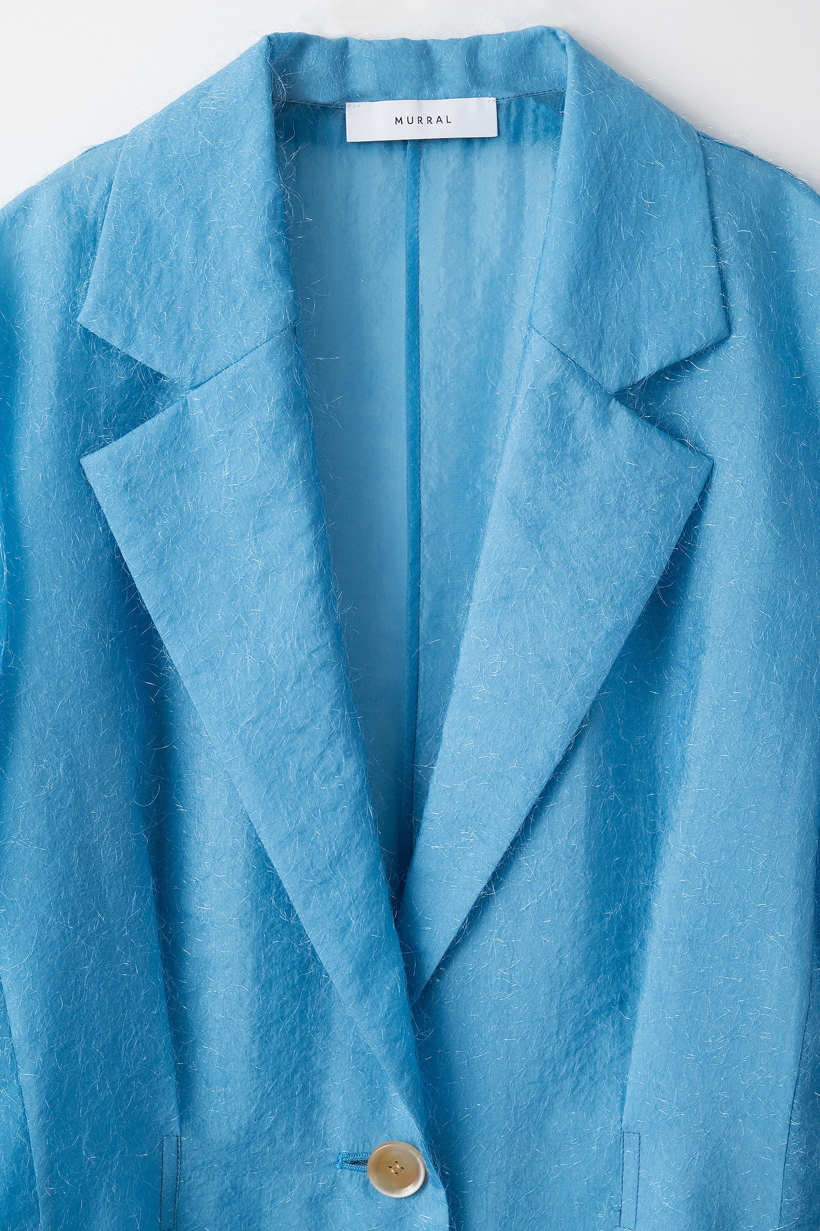 Fluffy jacquard jacket (Light blue)