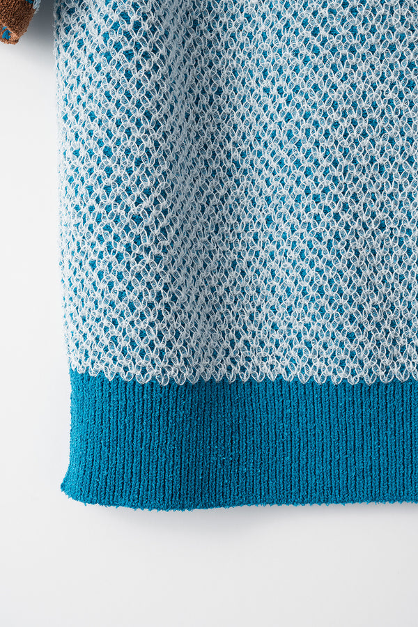 MURRAL Jelly knit top (Light blue)