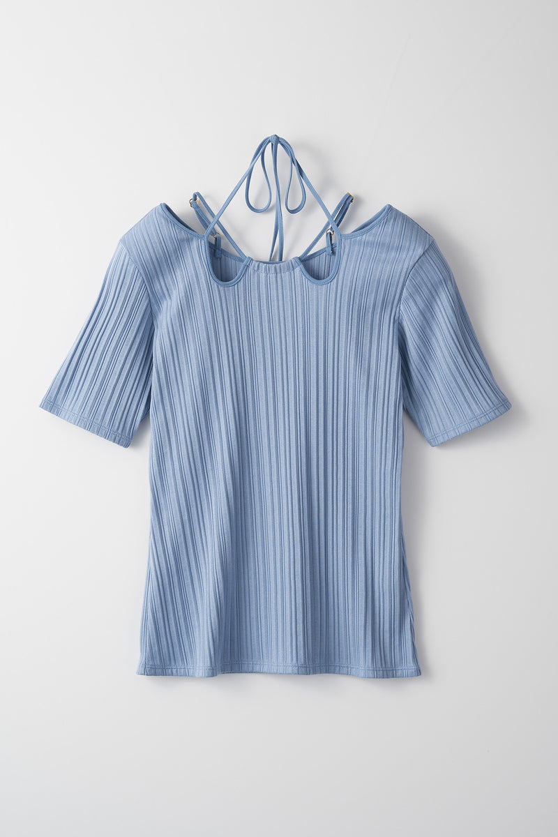 Ivy halfsleeve top (Light blue)