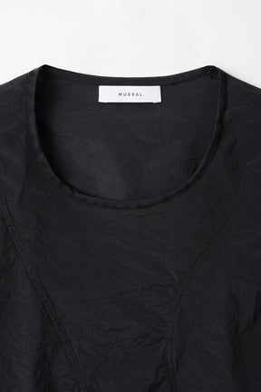 Translucent short sleeve top (Black)