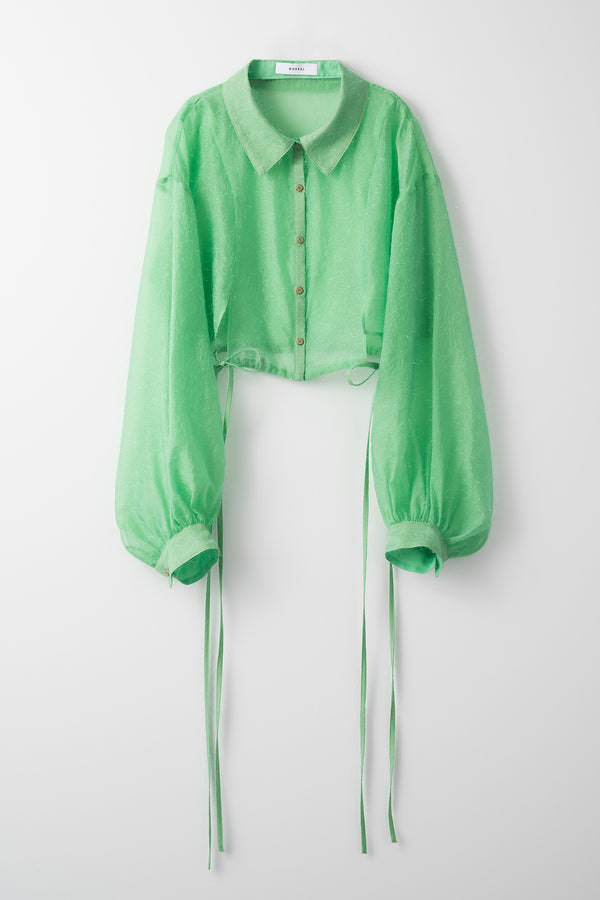 MURRAL Fluffy jacquard shirt (Light green)