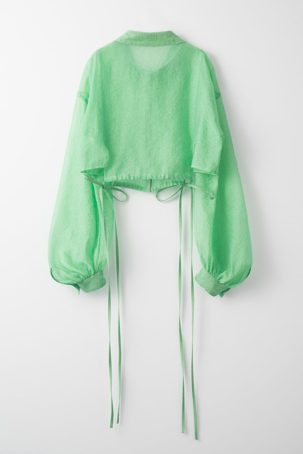 MURRAL Fluffy jacquard shirt (Light green)