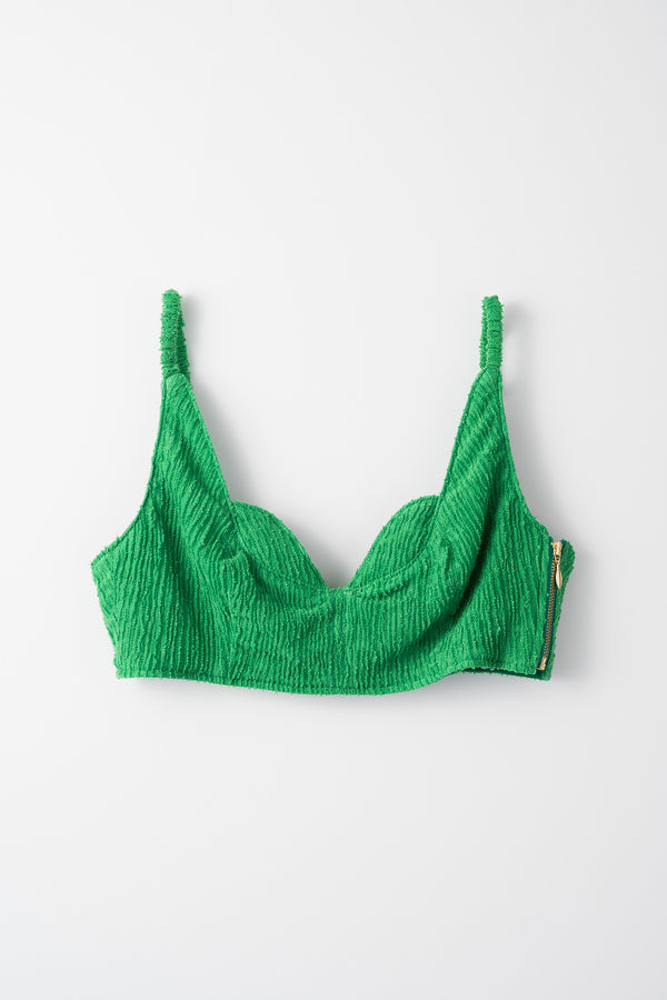 MURRAL Unevenness bra top (Green)