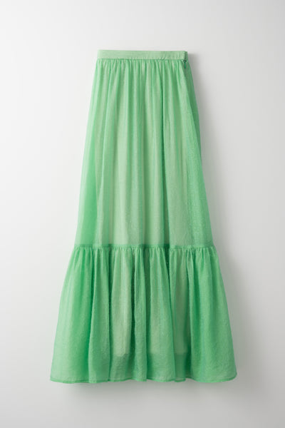 Fluffy jacquard skirt (Light green)