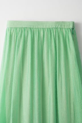 Fluffy jacquard skirt (Light green)