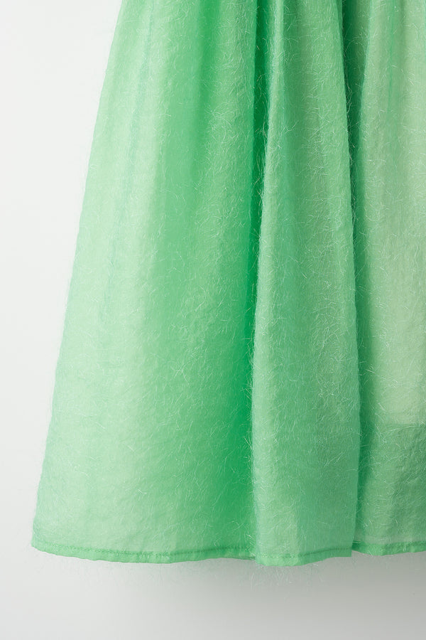MURRAL Fluffy jacquard skirt (Light green)