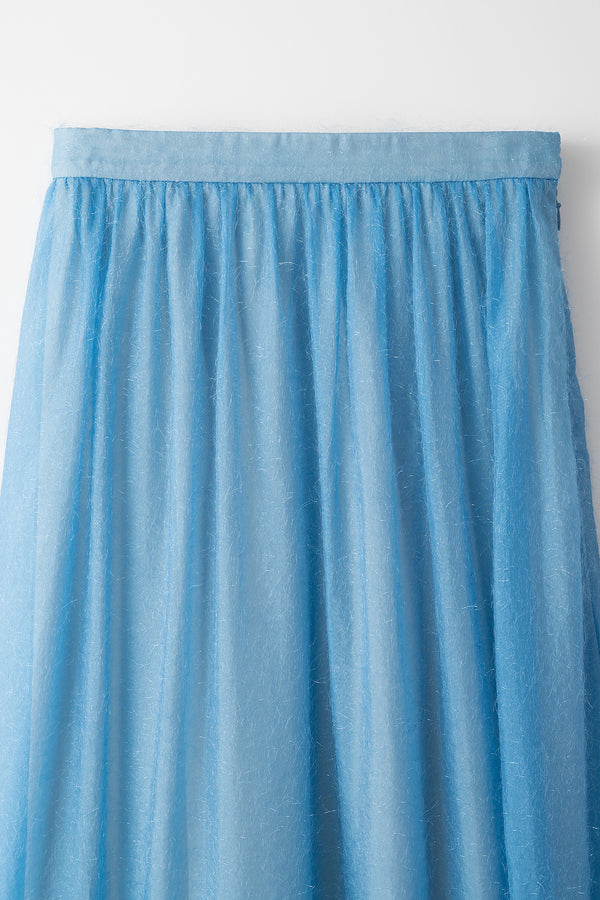MURRAL Fluffy jacquard skirt (Light blue)
