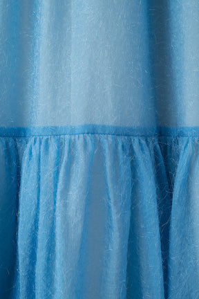 Fluffy jacquard skirt (Light blue)