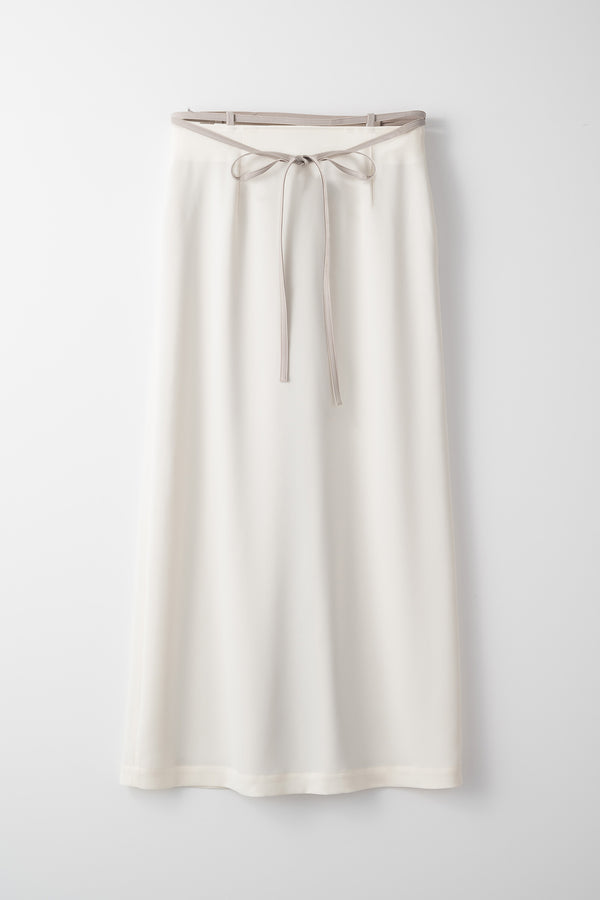 MURRAL String slit skirt (White)
