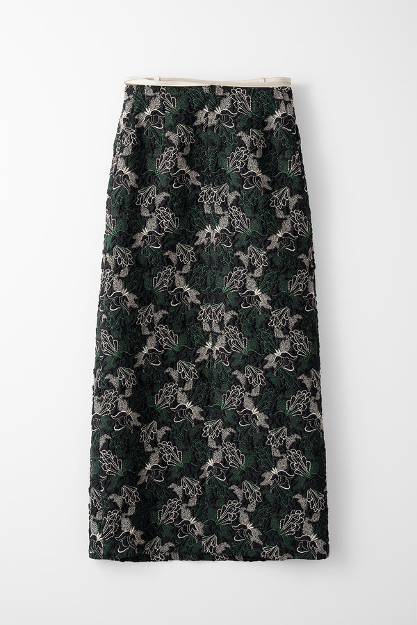 MURRAL Quartz embroidery skirt (Black)