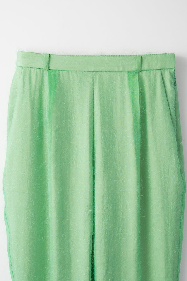 MURRAL Fluffy jacquard trousers (Light green)