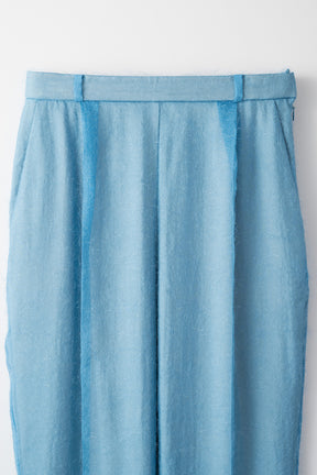 Fluffy jacquard trousers (Light blue)
