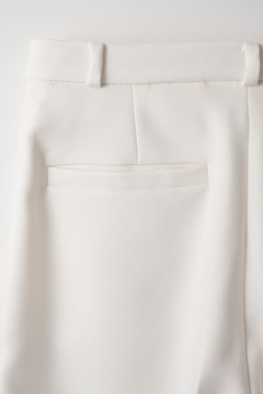 plain wide slacks (White)