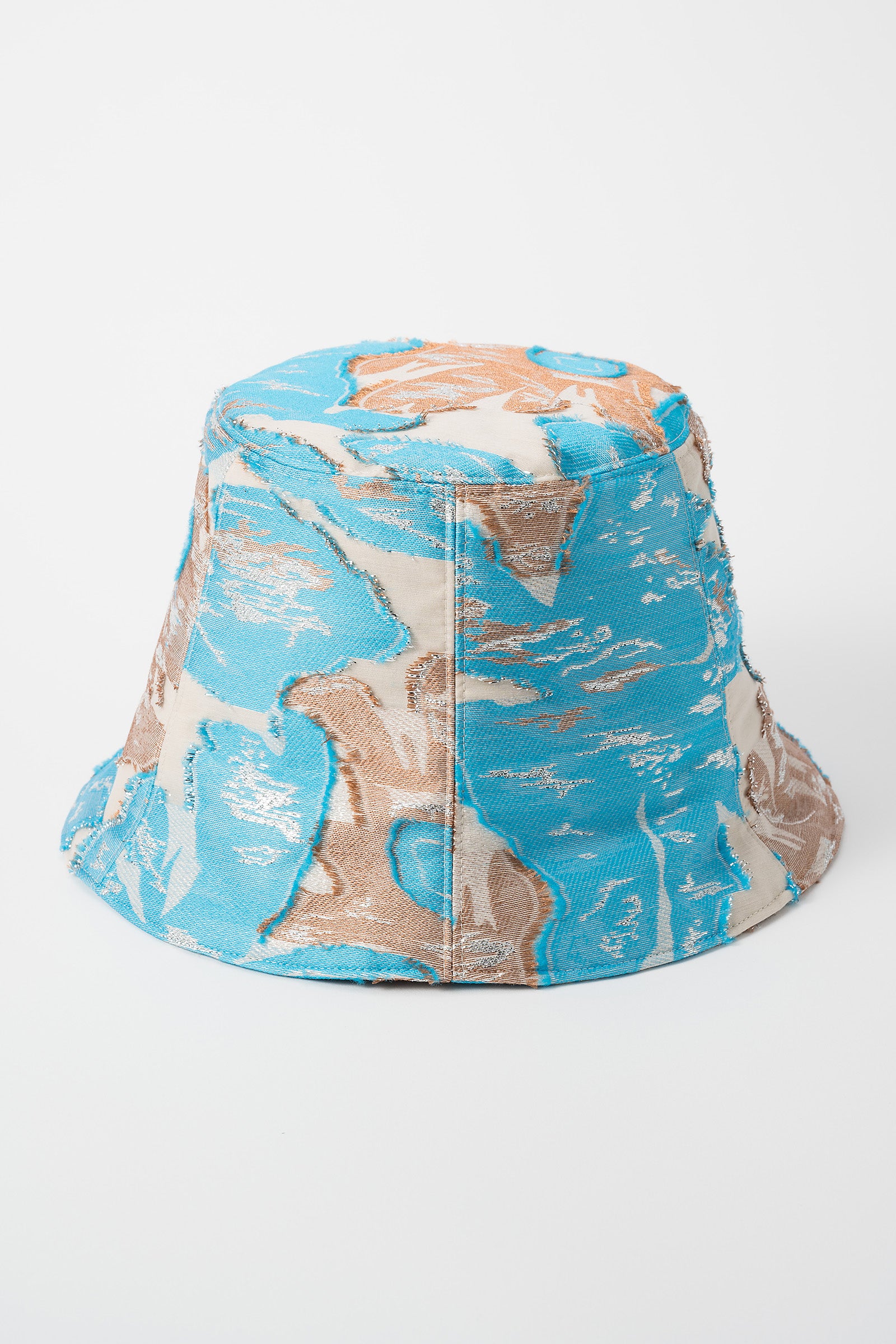 Flower quartz jacquard hat (Light blue)