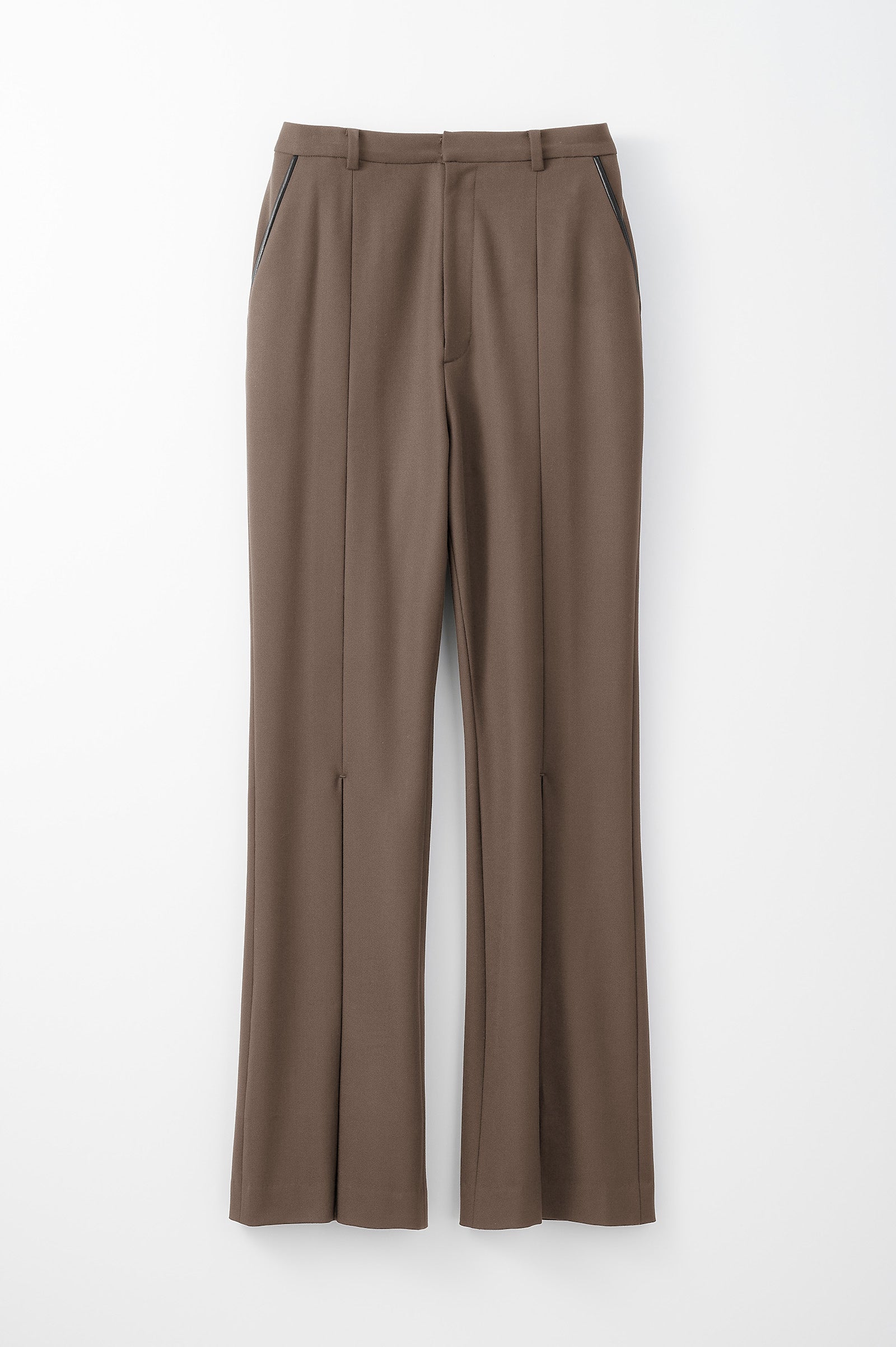 Tucked flare trousers (Mocha)