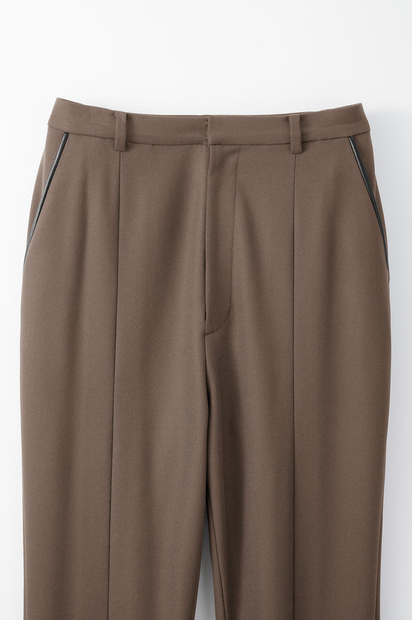 MURRAL Tucked flare trousers (Mocha)