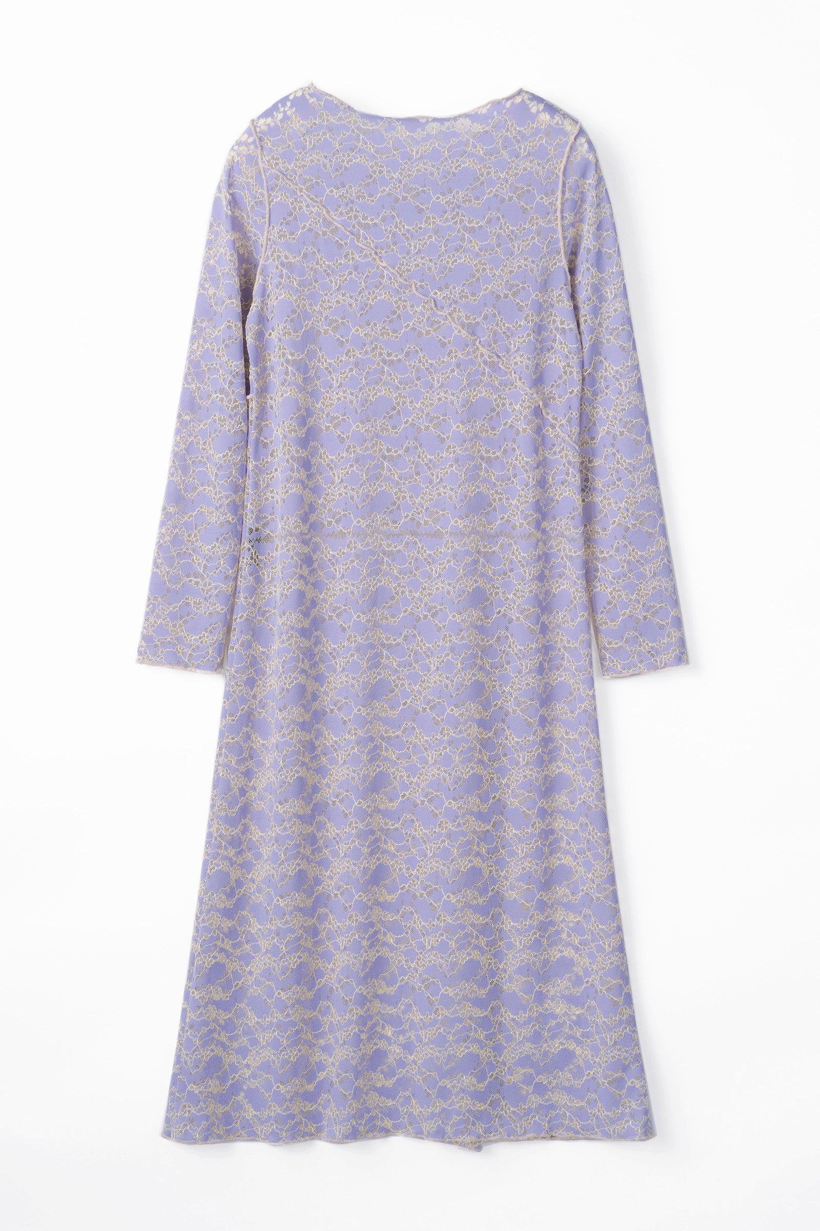 Long stretch lace dress (Purple)