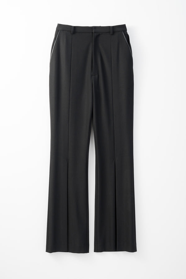 MURRAL Tucked flare trousers (Black)