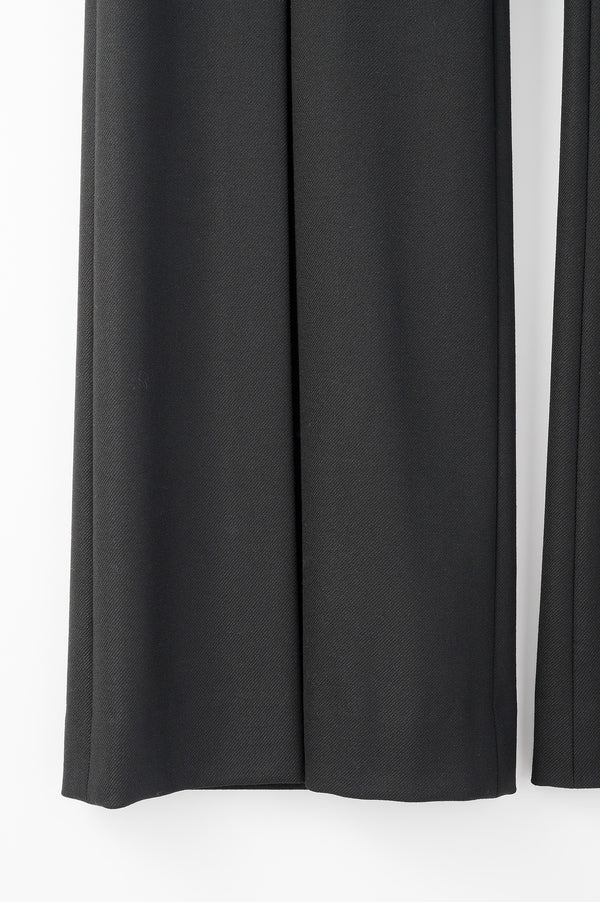 MURRAL Tucked flare trousers (Black)