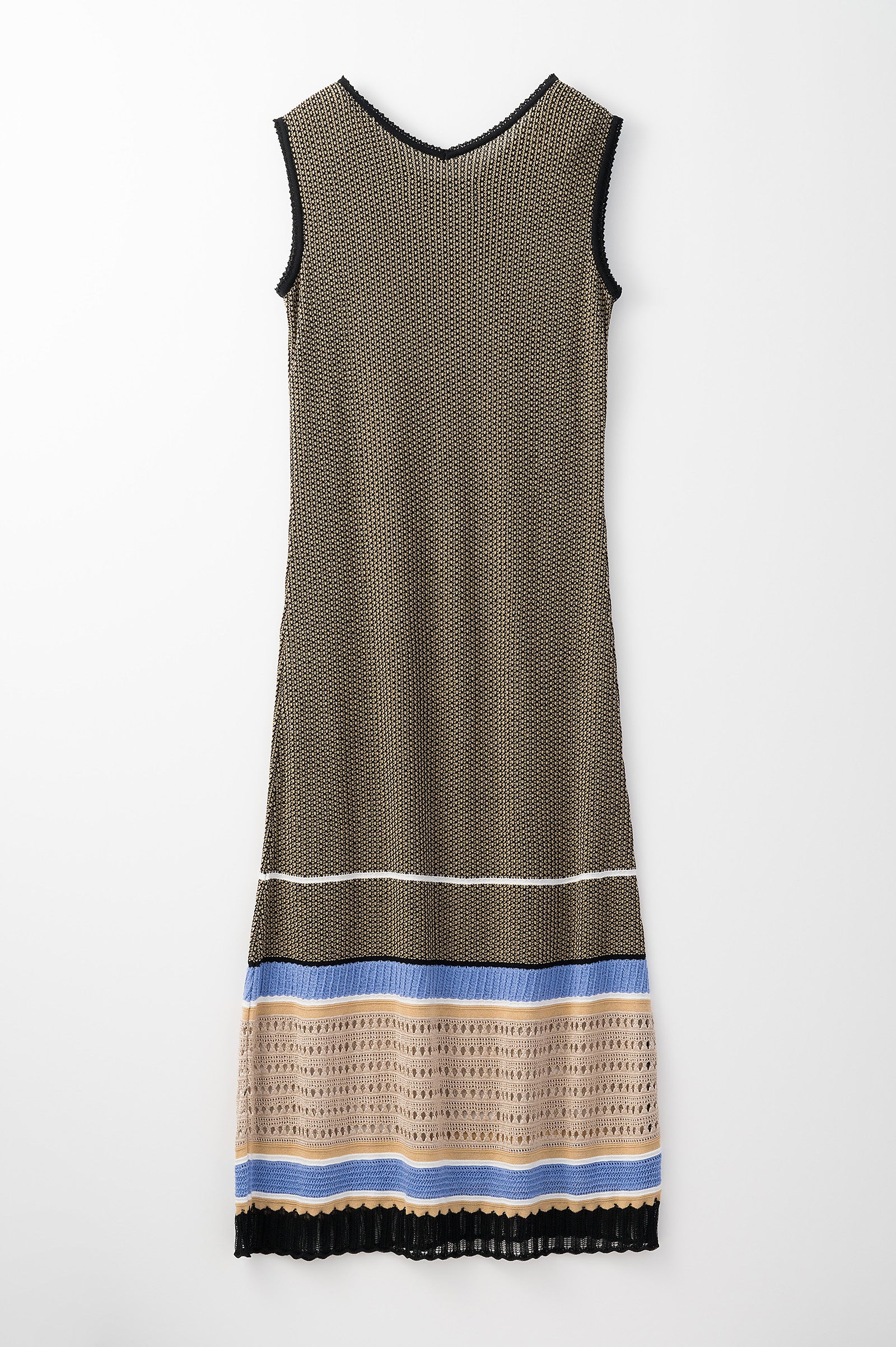 Millefeuille  knit dress (Beige)