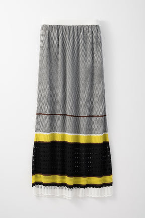 Millefeuille knit skirt (Black)