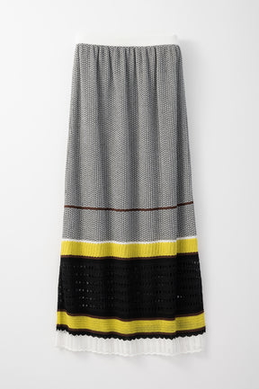 Millefeuille knit skirt (Black)