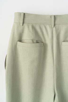 tucked flare trousers (light green)