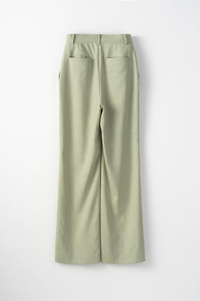 tucked flare trousers (light green)