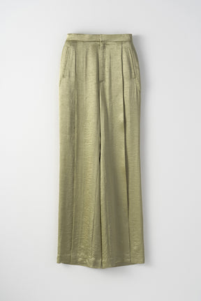 wrinkle wider trousers (light green)