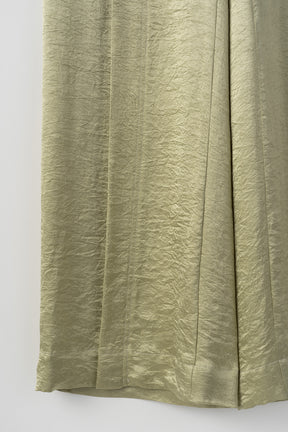 wrinkle wider trousers (light green)