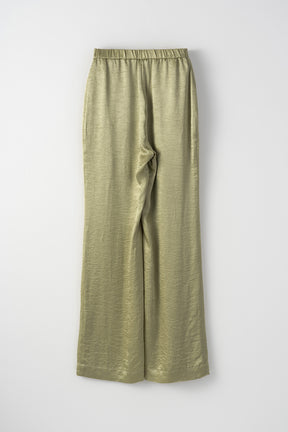 wrinkle wider trousers (light green)