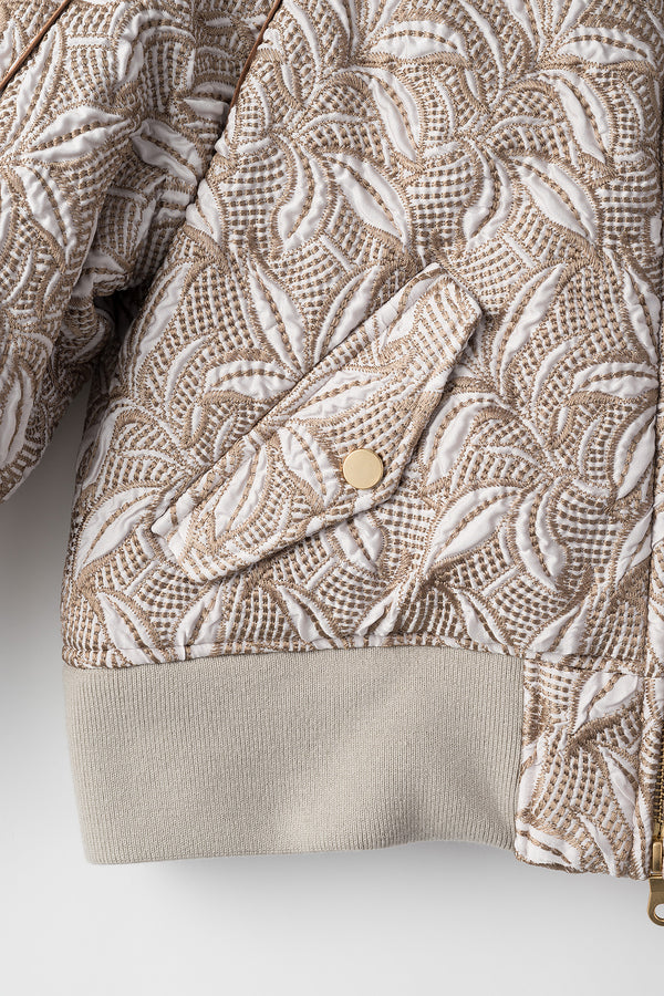 MURRAL Thawing embroidery flight jacket (Beige)