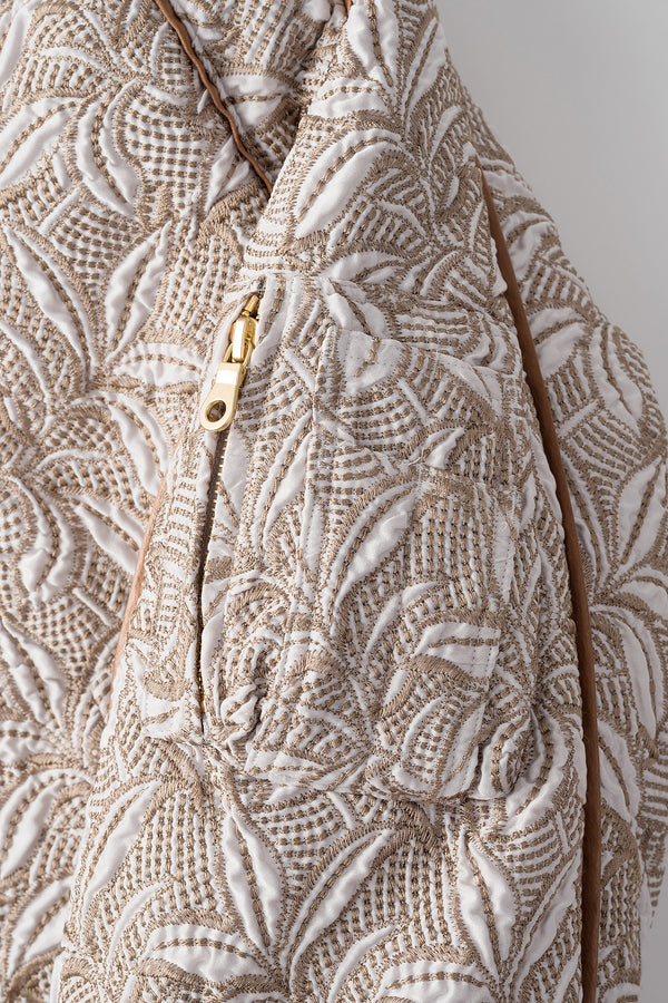 MURRAL Thawing embroidery flight jacket (Beige)