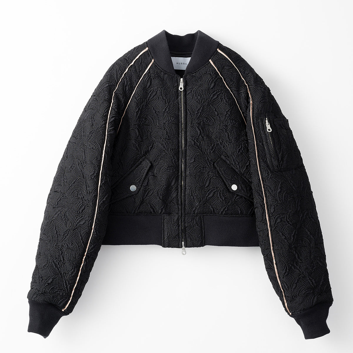 Thawing embroidery flight jacket (Black)